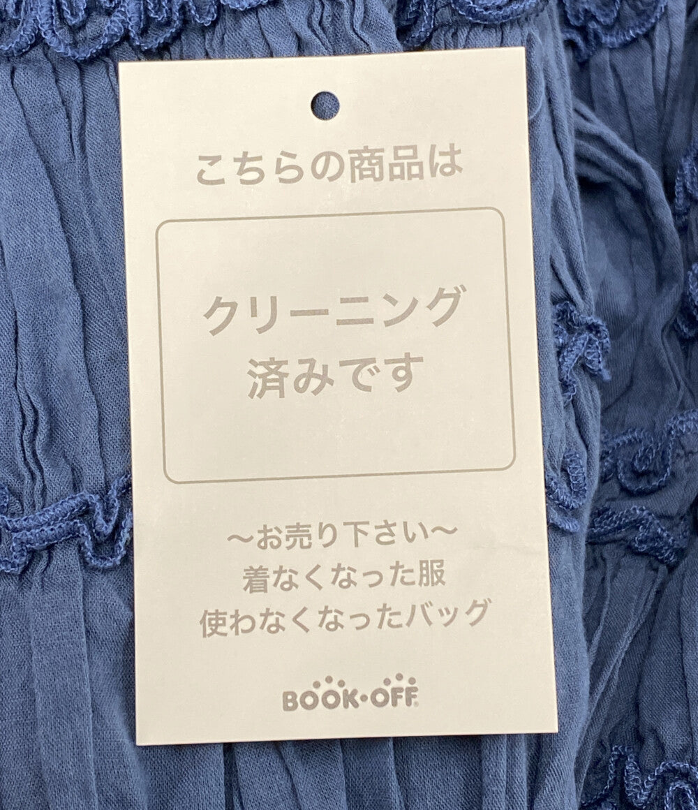 Pheeta フィータ シャーリングギャザースカート ブルー レディース SIZE -