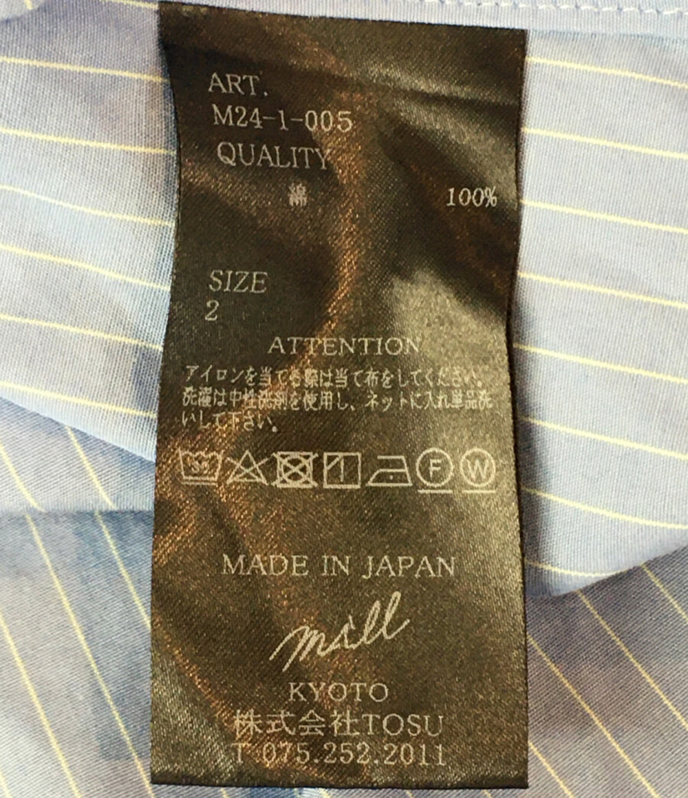 美品 ミル 長袖Ｔシャツ ストライプ     M24-1-005 メンズ SIZE 2  MILL