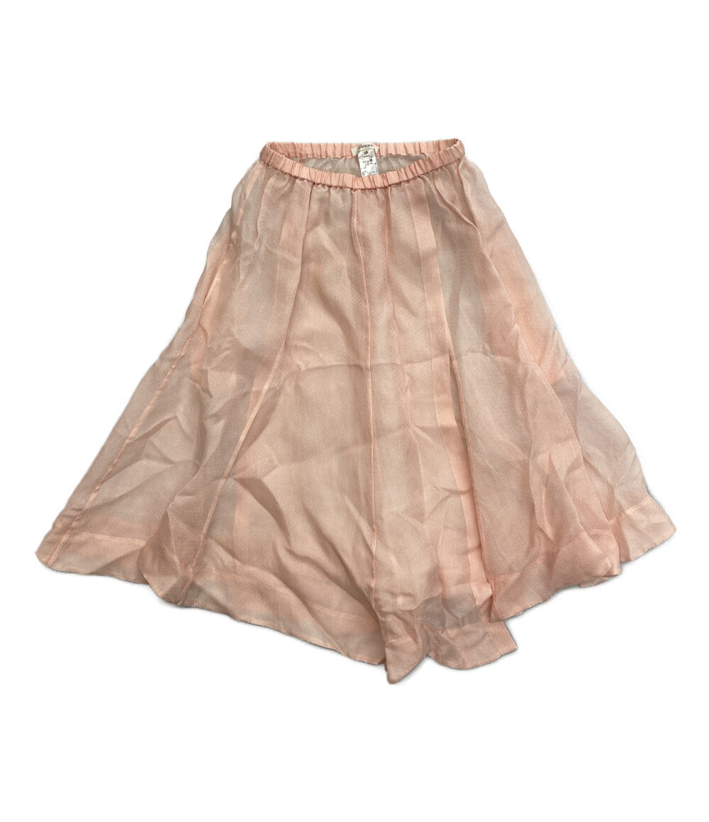 BLAMINK ブラミンク MS SI WAIST RUB GATH スカート シルク ピンク レディース SIZE 38