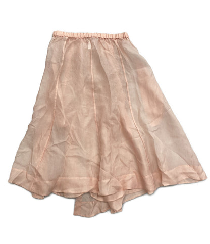 BLAMINK ブラミンク MS SI WAIST RUB GATH スカート シルク ピンク レディース SIZE 38