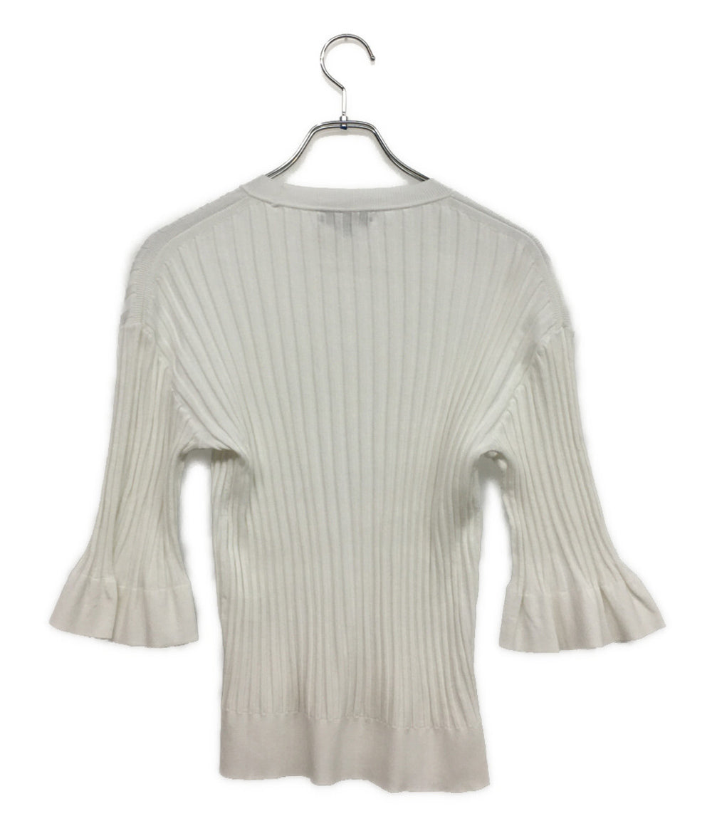 Drawer フレアスリーブリブニット SUMMER 16G 6518-106-0552 レディース SIZE 1 ドゥロワー