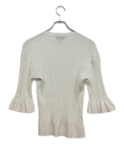 Drawer フレアスリーブリブニット SUMMER 16G 6518-106-0552 レディース SIZE 1 ドゥロワー