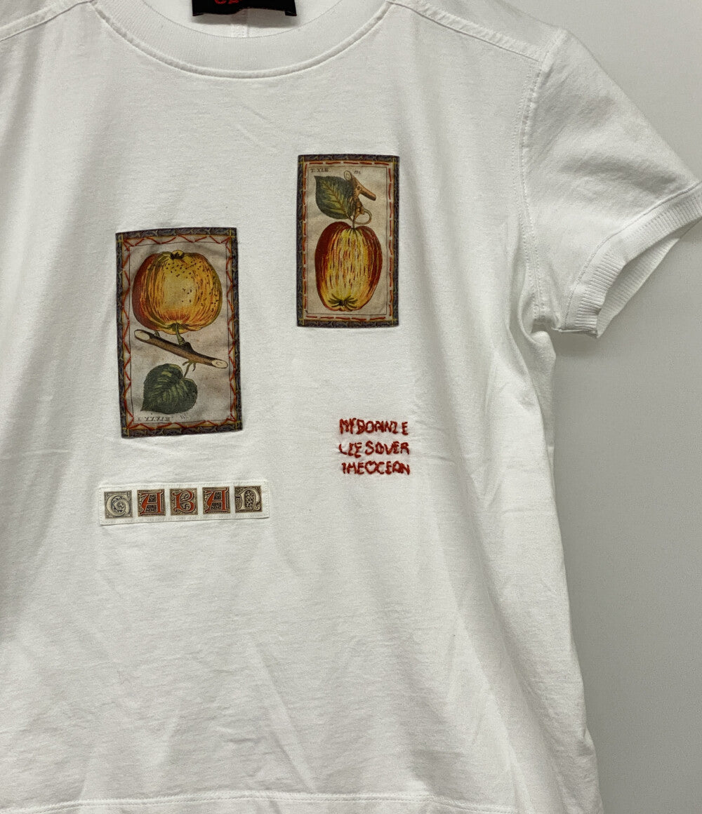 キャバン 半袖Tシャツ スビンコットン フルーツプリント レディース