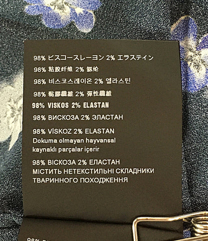プラダ 半袖ブラウス ネイビー フラワー P935E レディース SIZE 40 PRADA