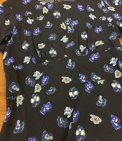 プラダ 半袖ブラウス ネイビー フラワー P935E レディース SIZE 40 PRADA