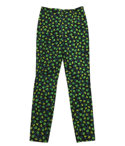 PRADA タックパンツ フラワー グリーン レディース SIZE 38 プラダ