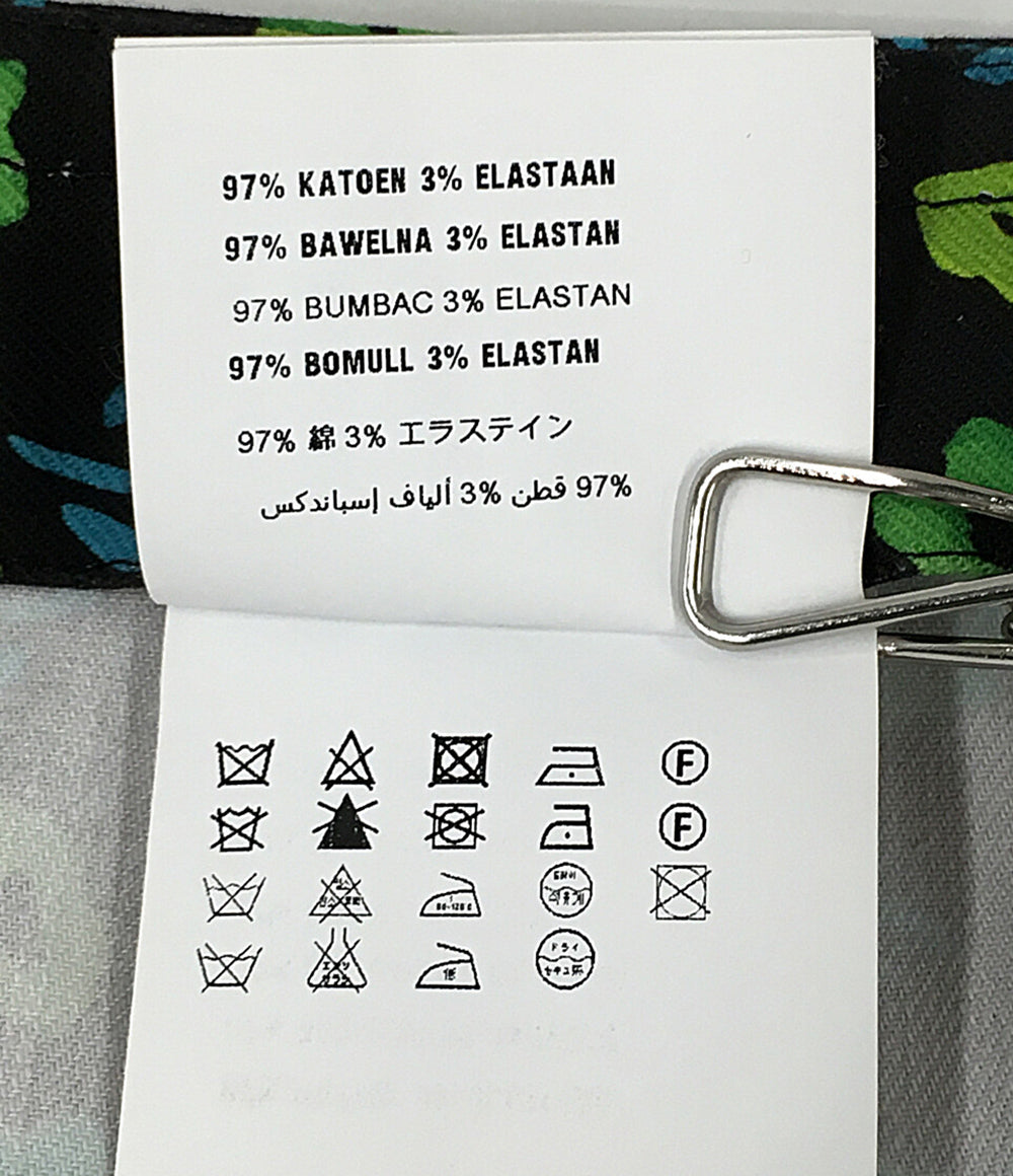 PRADA タックパンツ フラワー グリーン レディース SIZE 38 プラダ