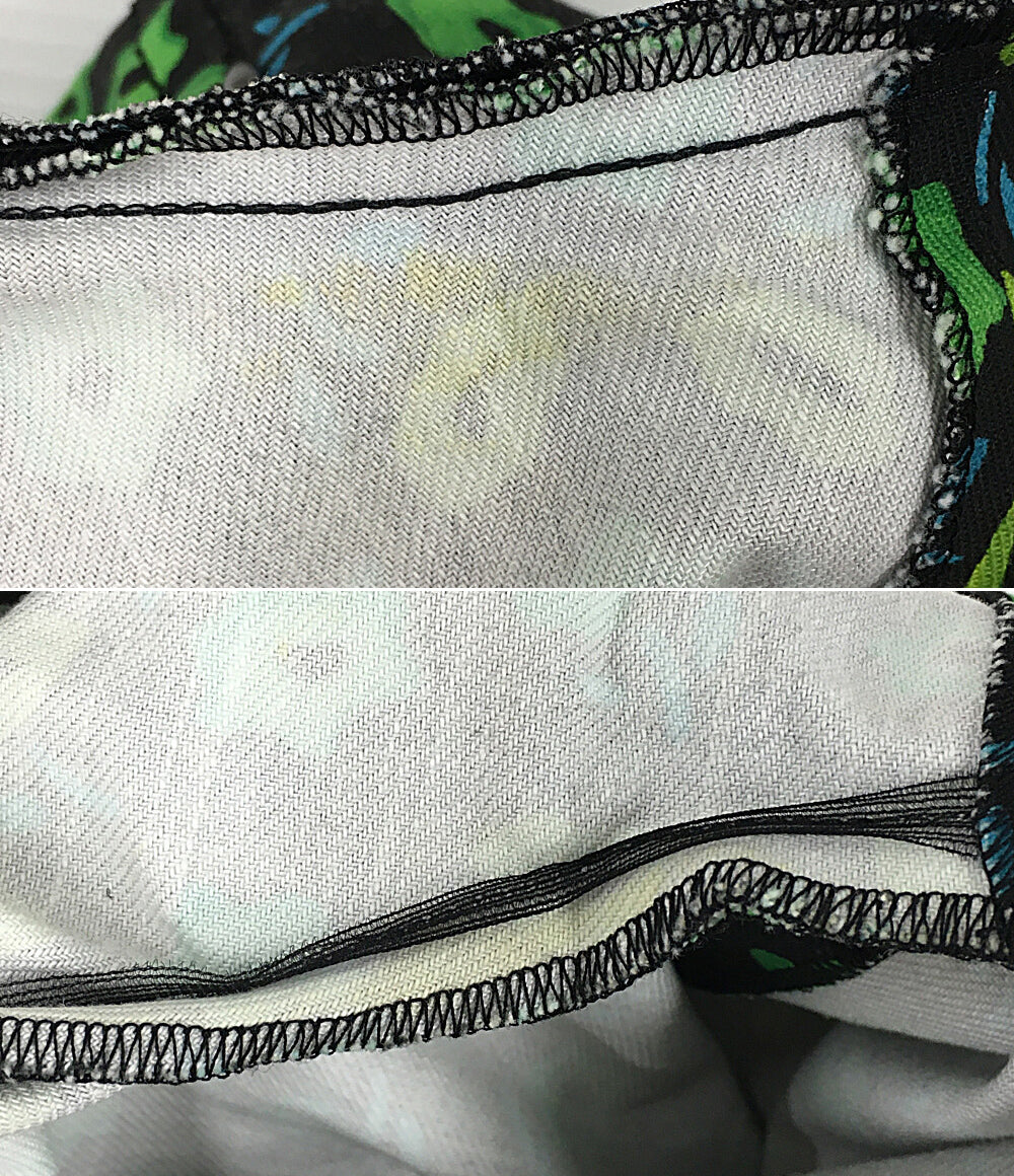 PRADA タックパンツ フラワー グリーン レディース SIZE 38 プラダ