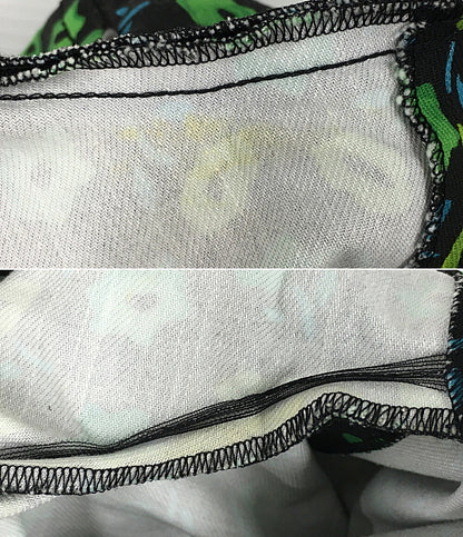 PRADA タックパンツ フラワー グリーン レディース SIZE 38 プラダ