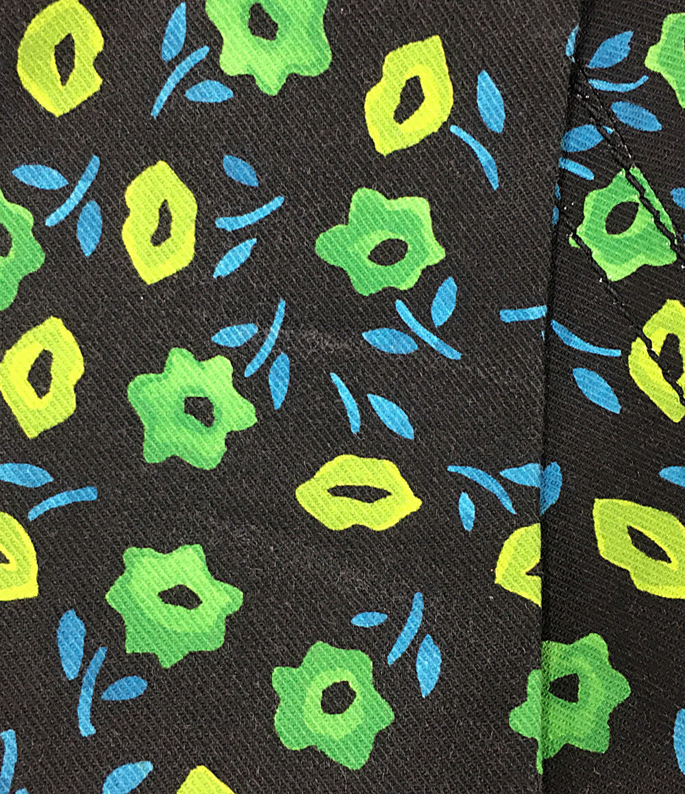 PRADA タックパンツ フラワー グリーン レディース SIZE 38 プラダ