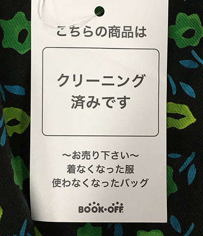 PRADA タックパンツ フラワー グリーン レディース SIZE 38 プラダ