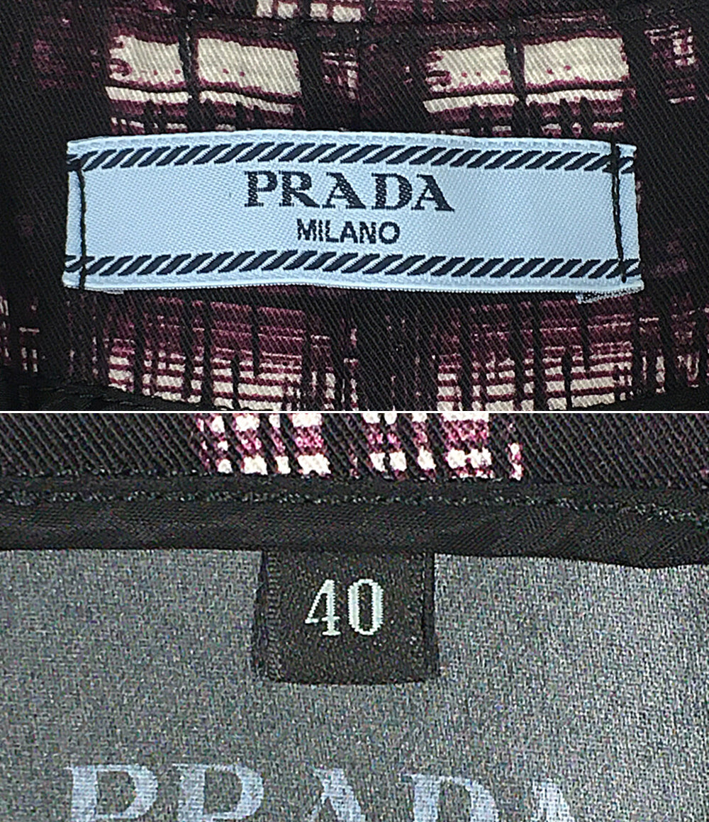 PRADA チェックパンツ パープル系 レディース SIZE 40 プラダ
