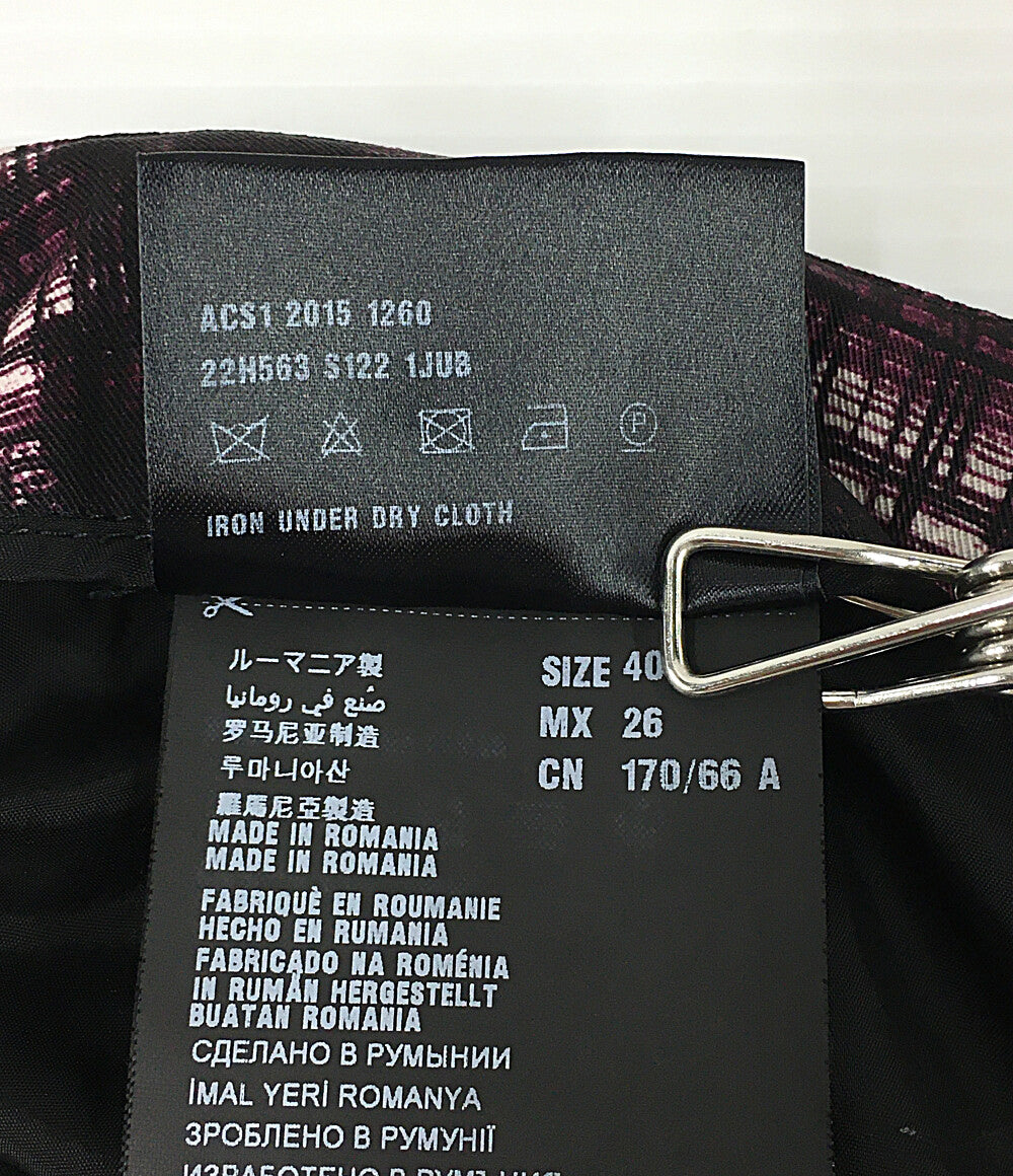 PRADA チェックパンツ パープル系 レディース SIZE 40 プラダ