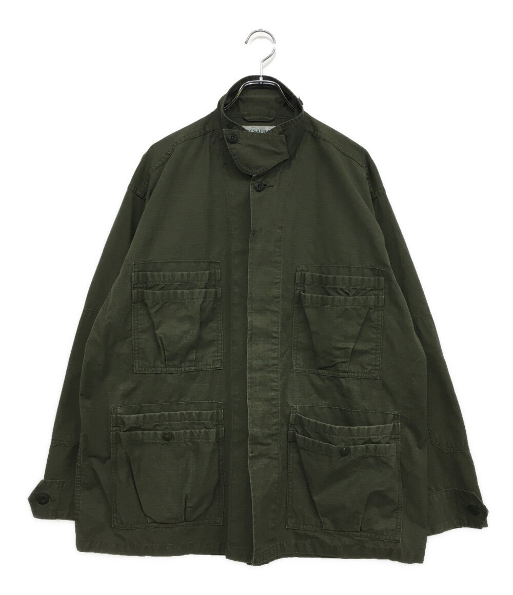 SASSAFRAS シャツジャケット コットン100 オリーブ メンズ SIZE L ササフラス