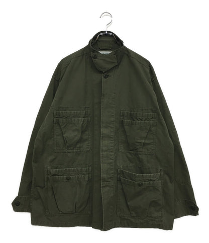 SASSAFRAS シャツジャケット コットン100 オリーブ メンズ SIZE L ササフラス