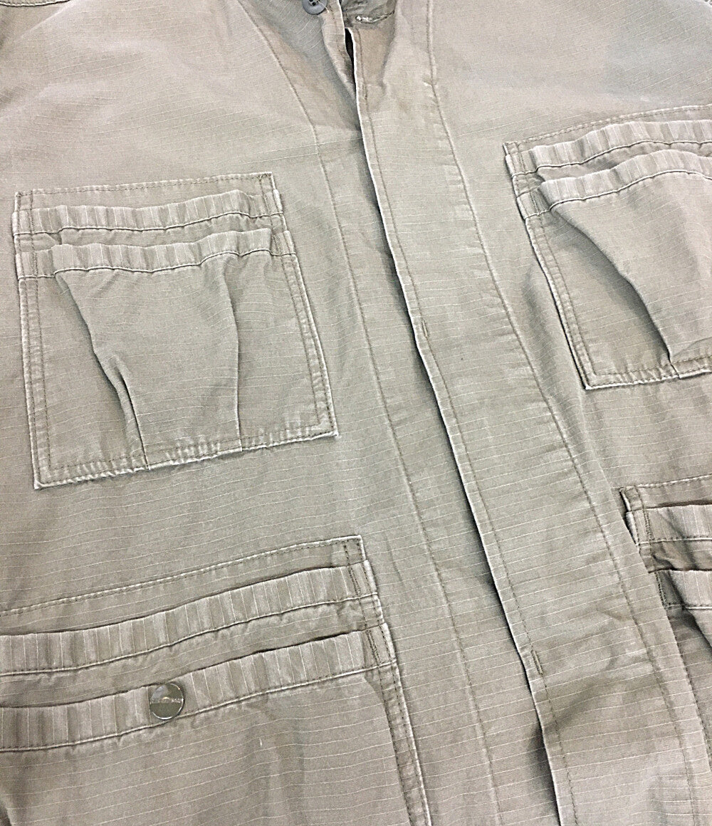 SASSAFRAS シャツジャケット コットン100 オリーブ メンズ SIZE L ササフラス