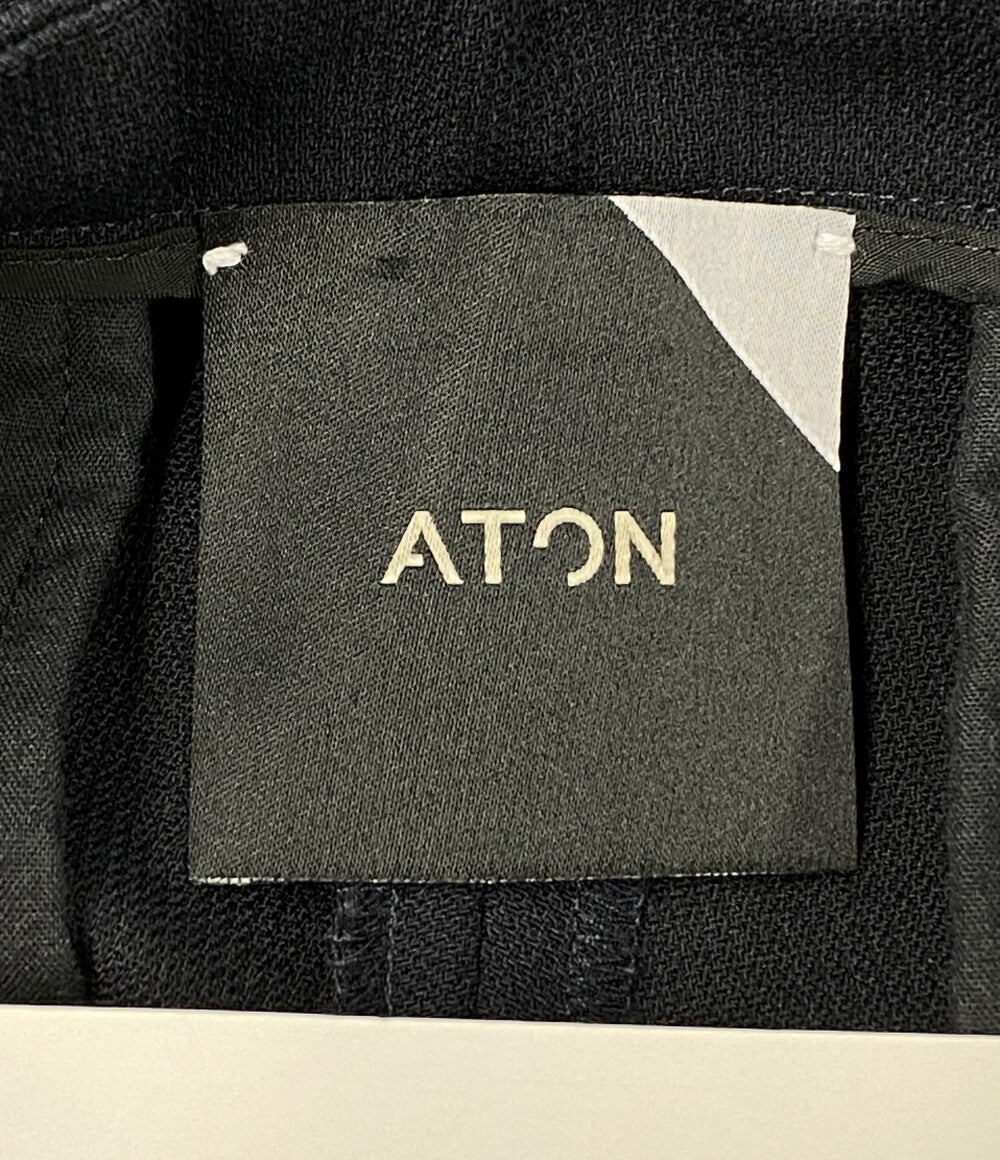 ATON パンツ ネイビー 6575029 498890 レディース SIZE 02 エイトン