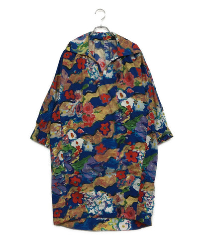 マルニ 美品 長袖ワンピース マルチカラー フラワープリント 2021 ABMA0441MO UTC019 レディース SIZE 40 MARNI