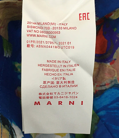 マルニ 美品 長袖ワンピース マルチカラー フラワープリント 2021 ABMA0441MO UTC019 レディース SIZE 40 MARNI