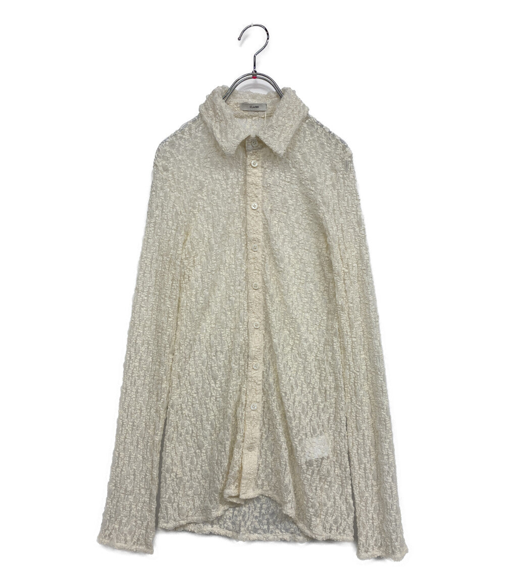 クラネ 美品 ブラウス ベージュ レース 18105-1102 18105-1102 レディース SIZE 2 CLANE