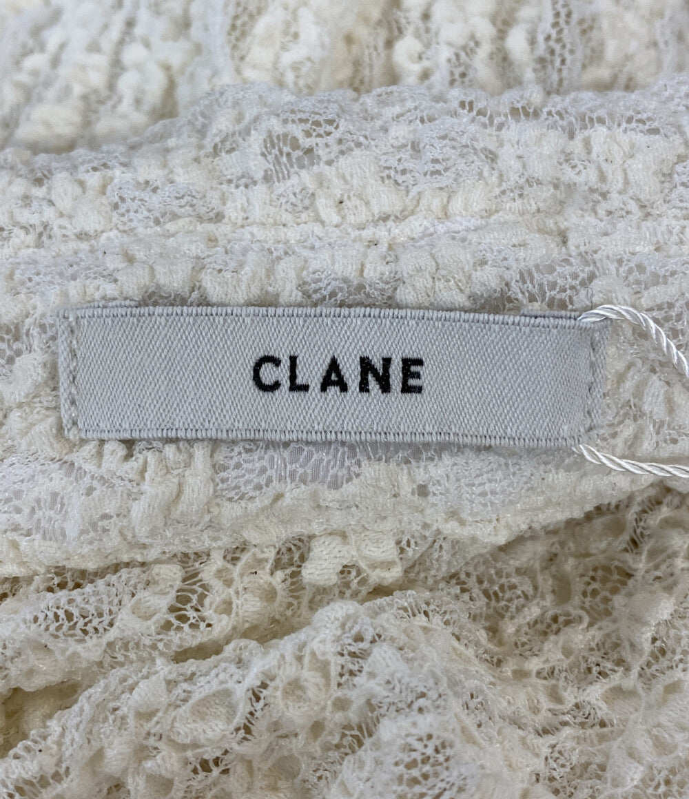 クラネ 美品 ブラウス ベージュ レース 18105-1102 18105-1102 レディース SIZE 2 CLANE