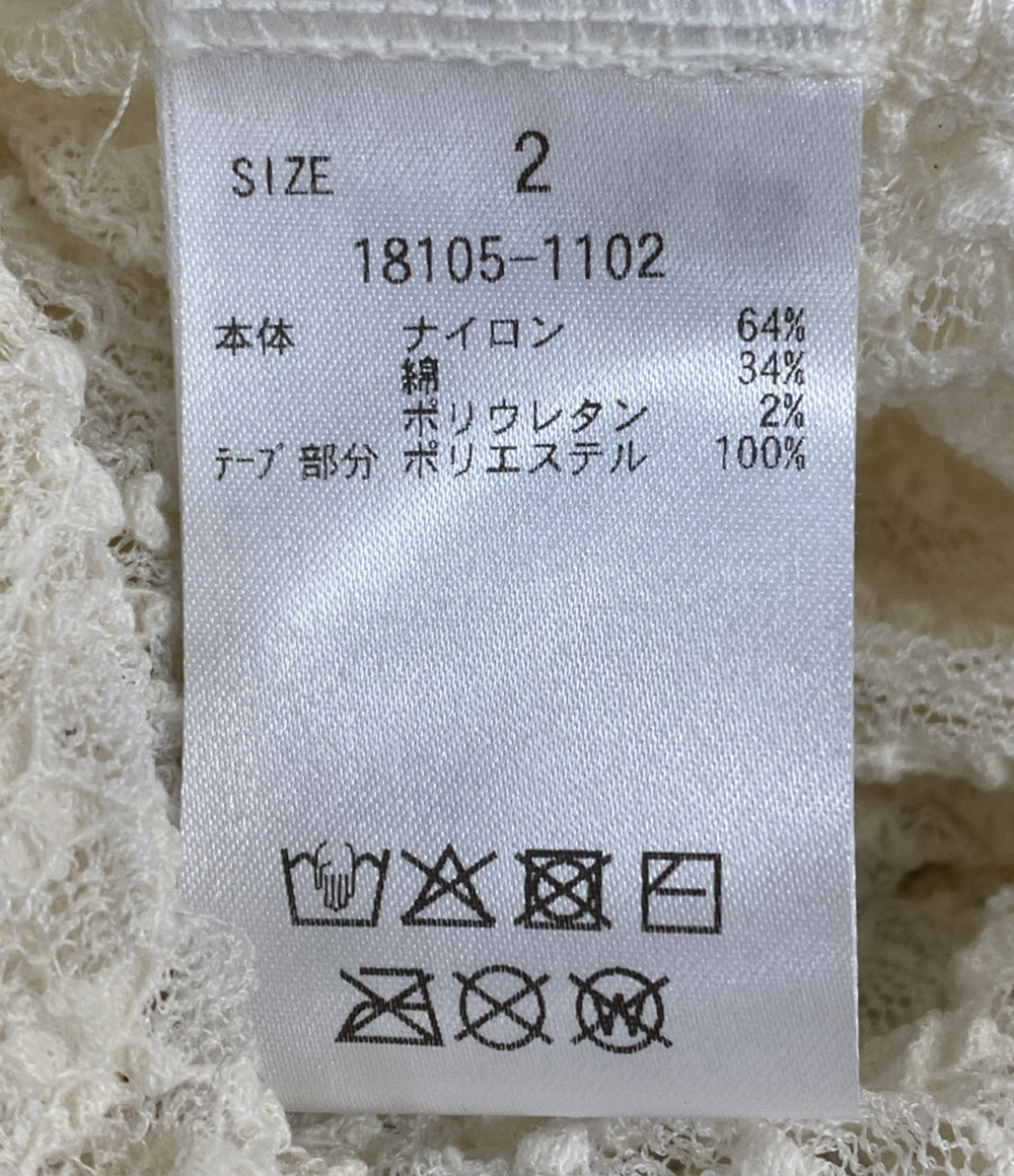 クラネ 美品 ブラウス ベージュ レース 18105-1102 18105-1102 レディース SIZE 2 CLANE