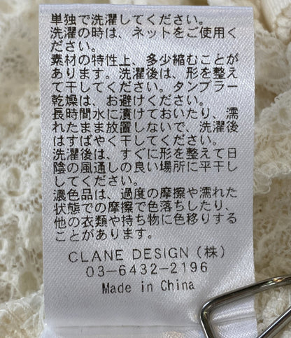 クラネ 美品 ブラウス ベージュ レース 18105-1102 18105-1102 レディース SIZE 2 CLANE