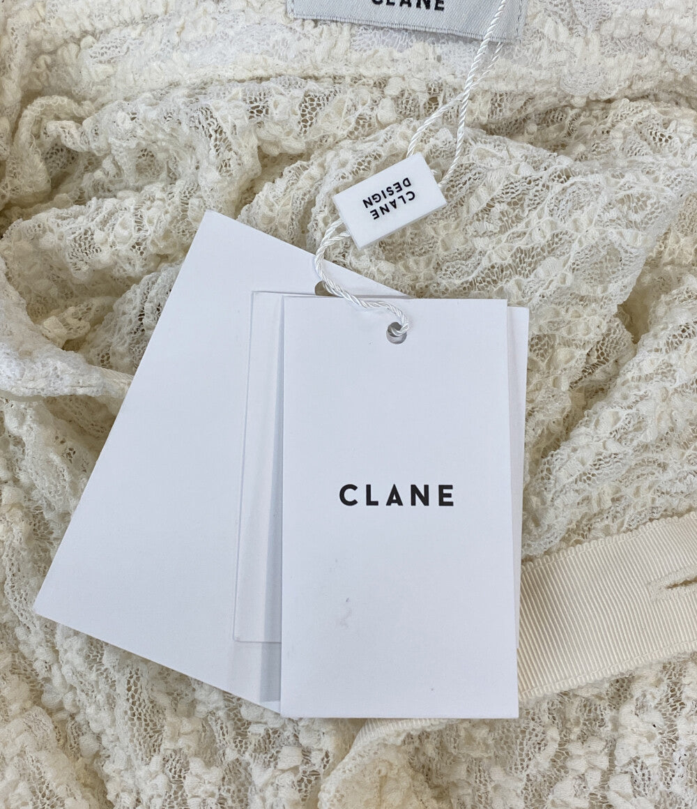 クラネ 美品 ブラウス ベージュ レース 18105-1102 18105-1102 レディース SIZE 2 CLANE