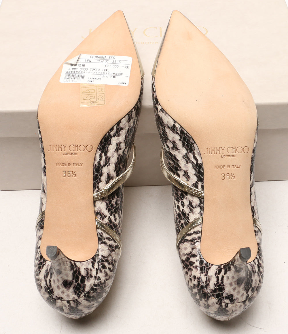ジミーチュウ 美品 パンプス パイソン      レディース SIZE 36.5  JIMMY CHOO