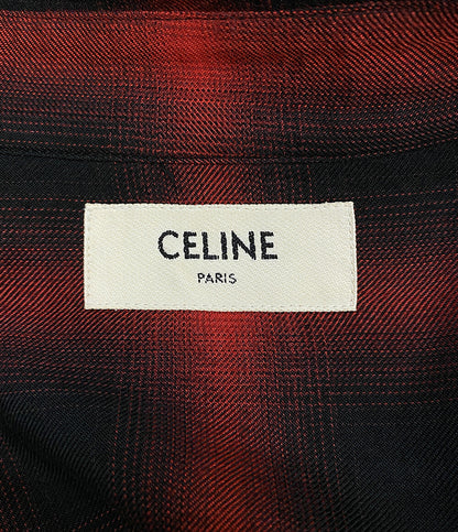セリーヌ 長袖シャツ ウエスタンシャツ レッド チェック　 19SS 2C027054D メンズ SIZE 40 CELINE