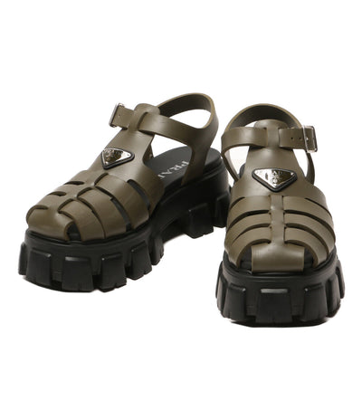 プラダ サンダル モノリス カーキ　 メンズ SIZE 5 PRADA