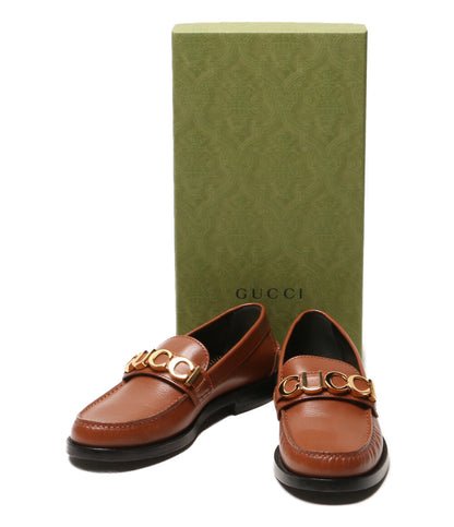 グッチ 美品 ローファー メタルロゴプレート 700036 レディース SIZE 36 GUCCI