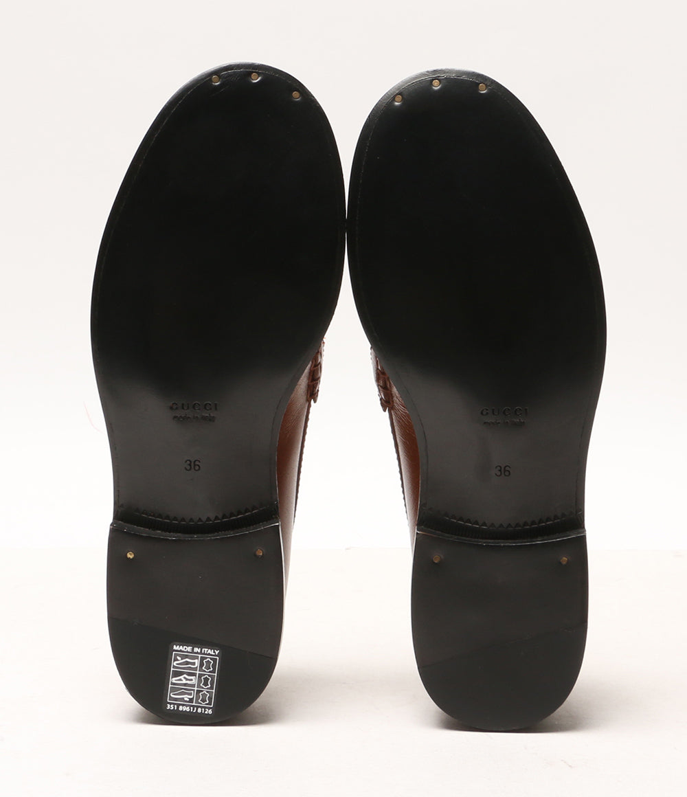 グッチ 美品 ローファー メタルロゴプレート 700036 レディース SIZE 36 GUCCI