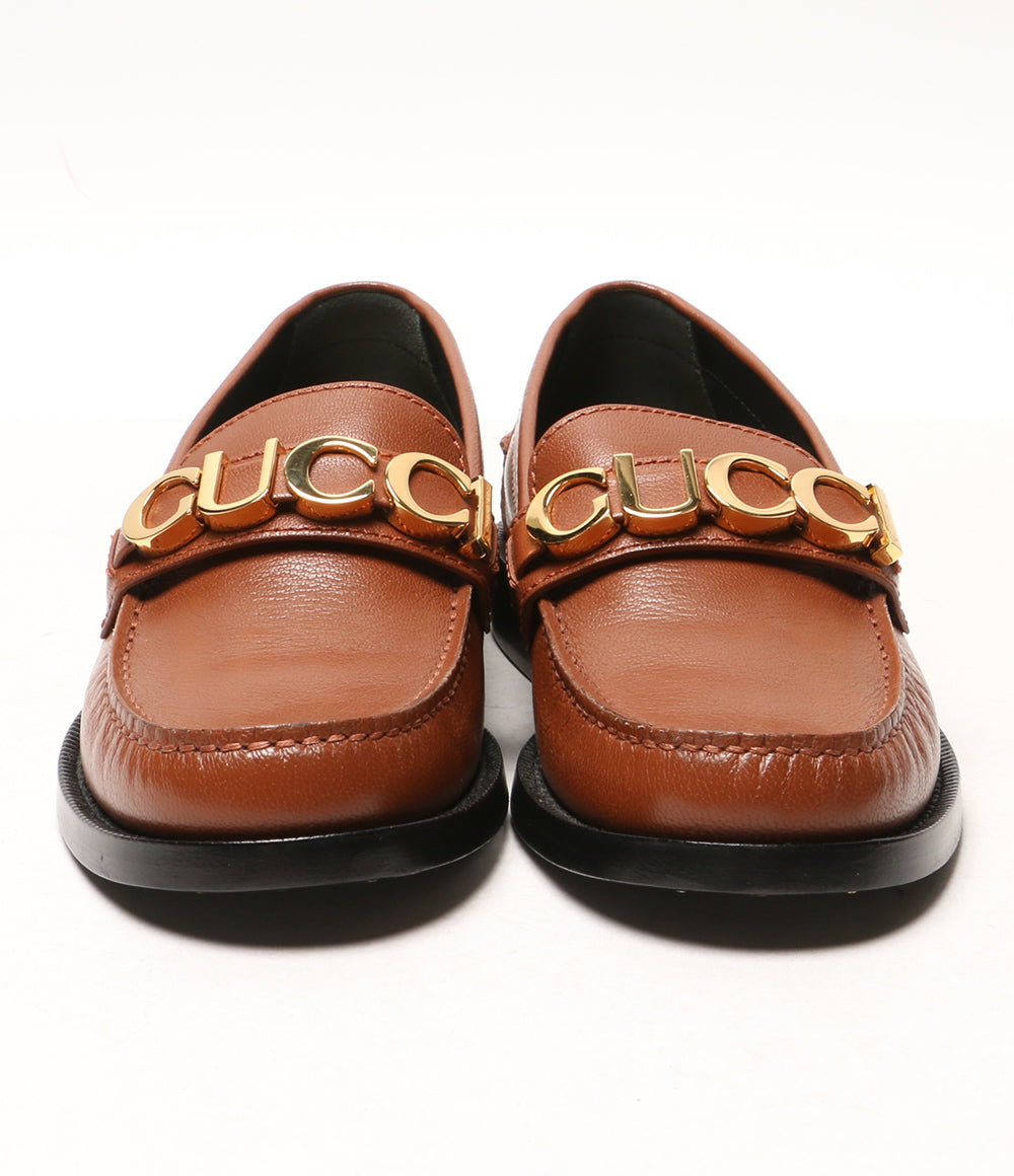 グッチ 美品 ローファー メタルロゴプレート 700036 レディース SIZE 36 GUCCI