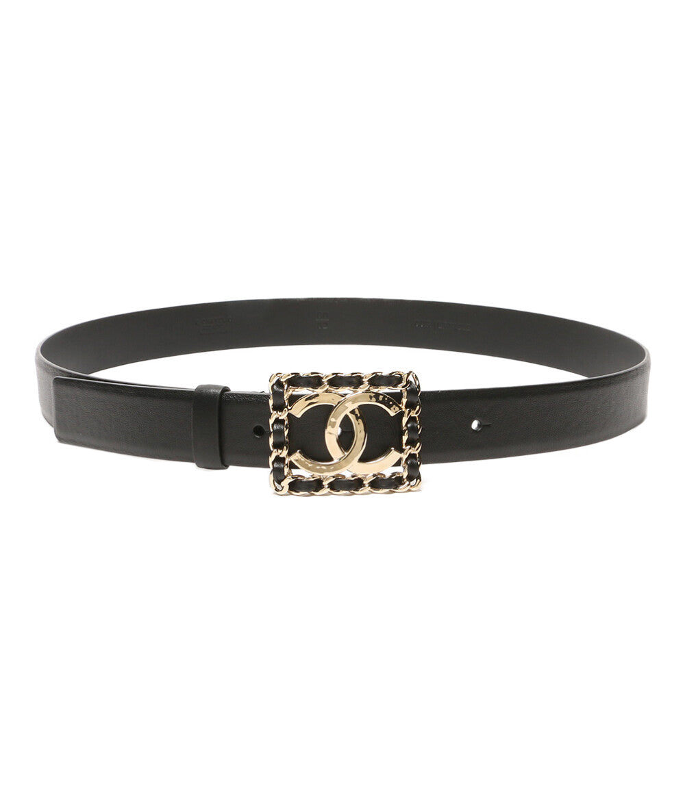 シャネル 美品 ベルト B23 C ココスクエアバックル ベルト レディース CHANEL