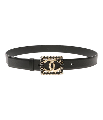 シャネル 美品 ベルト B23 C ココスクエアバックル ベルト レディース CHANEL