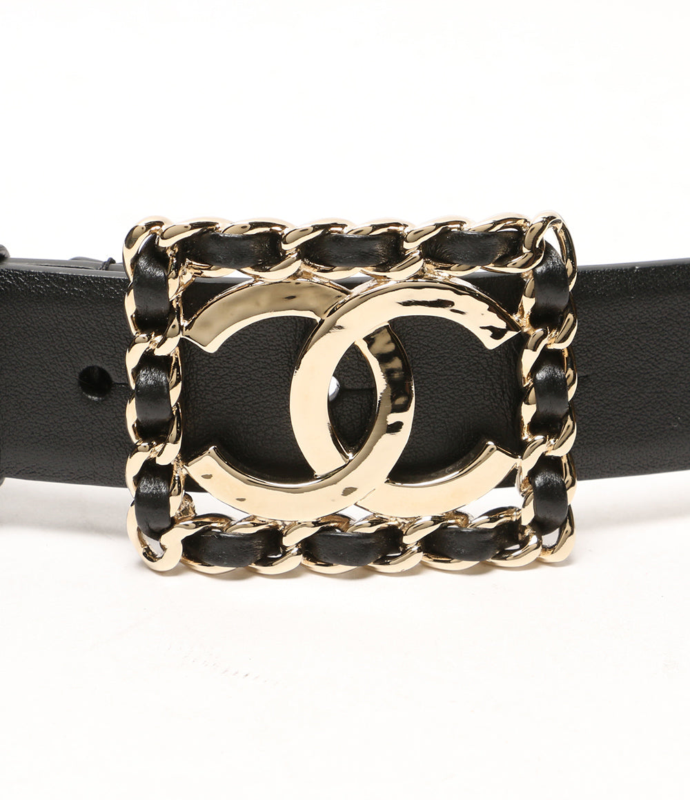 シャネル 美品 ベルト B23 C ココスクエアバックル ベルト レディース CHANEL