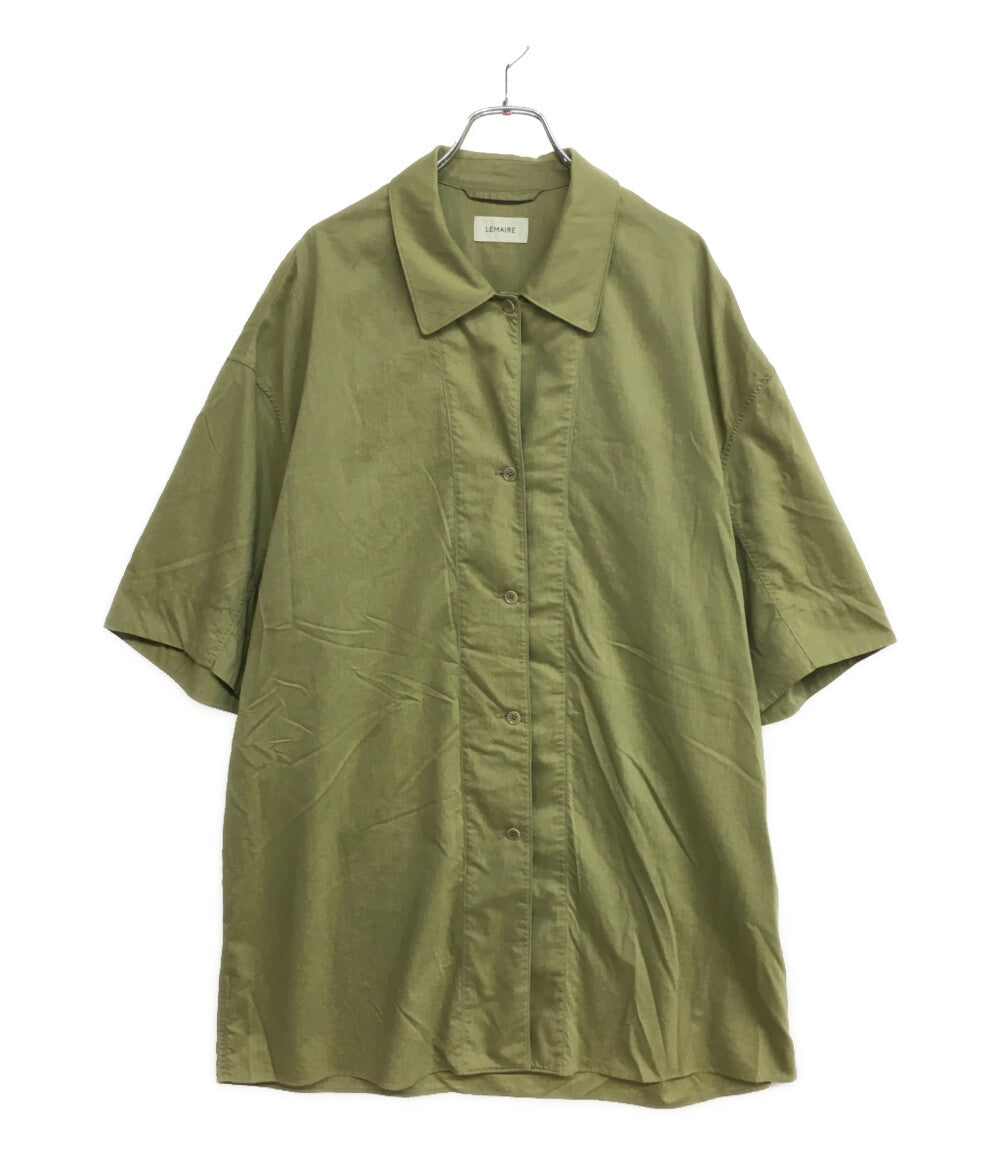 美品 LEMAIRE 半袖シャツ カーキ オーバーサイズ メンズ SIZE 36 ルメール