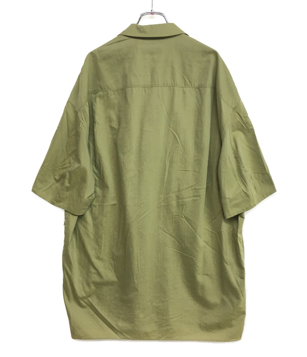 美品 LEMAIRE 半袖シャツ カーキ オーバーサイズ メンズ SIZE 36 ルメール