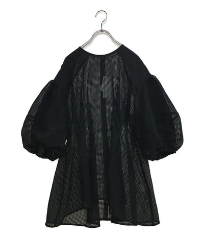 クラネ 美品 半袖シャツ SHEER PLAID VOLUME SLEEVE レディース SIZE 2 CLANE