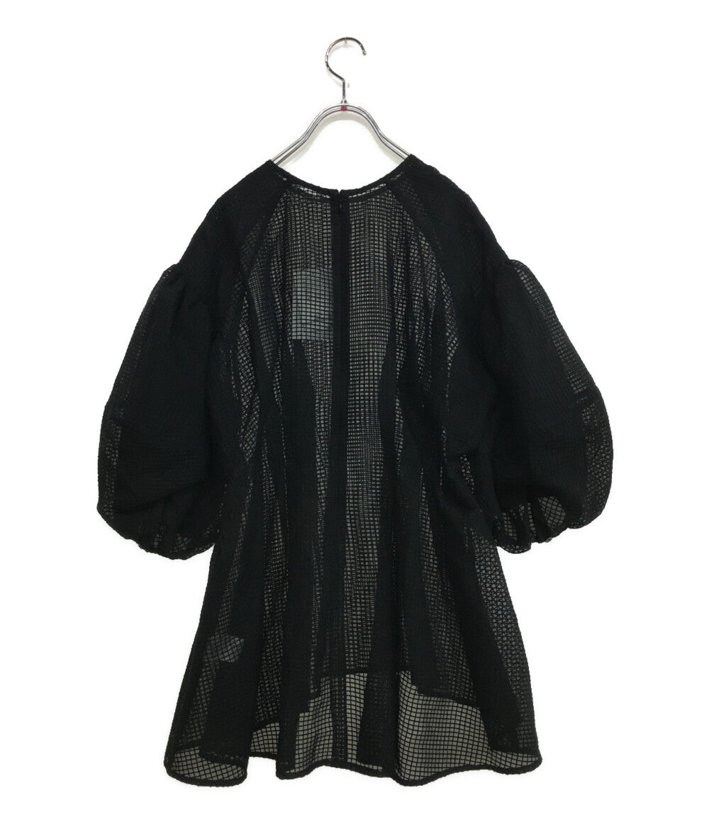 クラネ 美品 半袖シャツ SHEER PLAID VOLUME SLEEVE レディース SIZE 2 CLANE