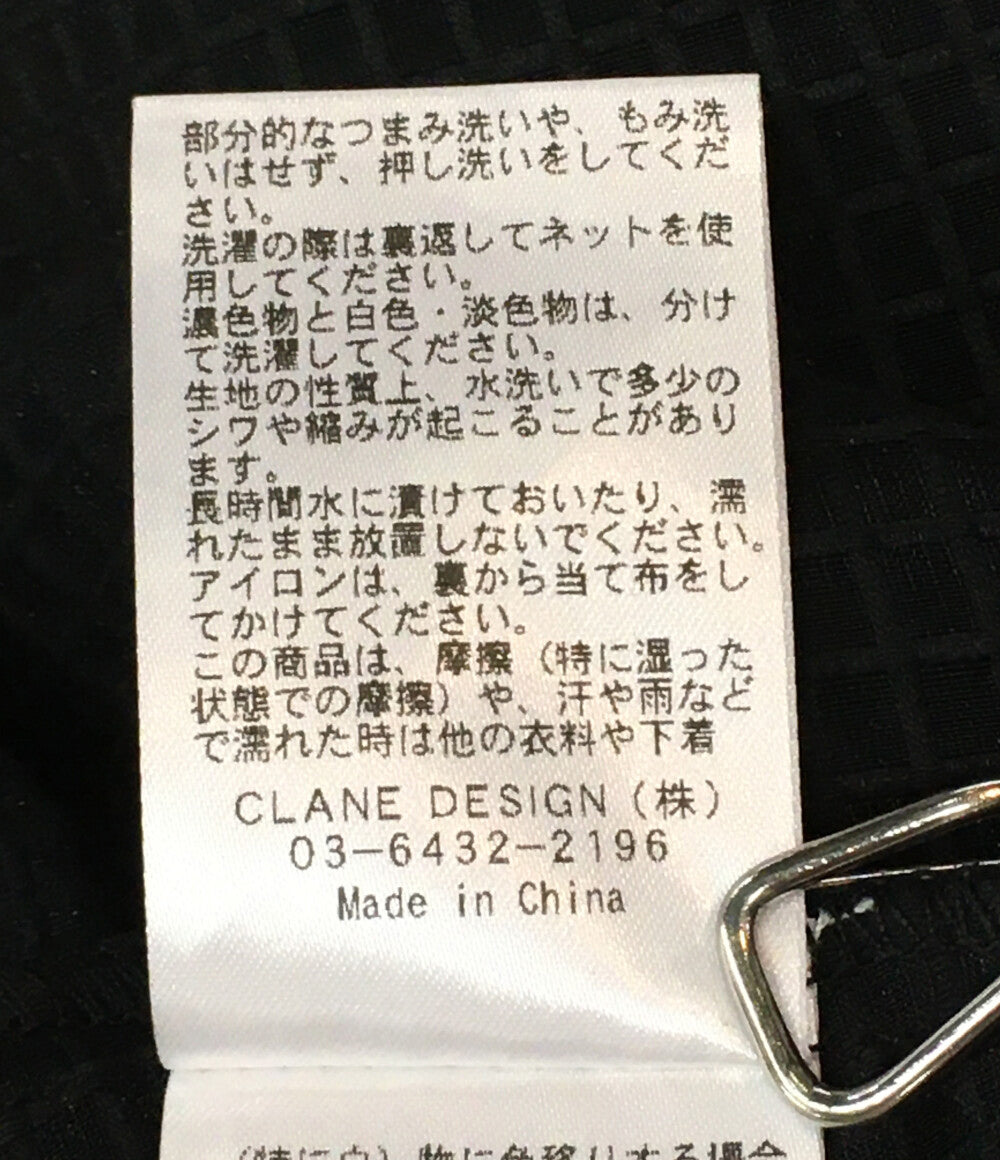 クラネ 美品 半袖シャツ SHEER PLAID VOLUME SLEEVE レディース SIZE 2 CLANE