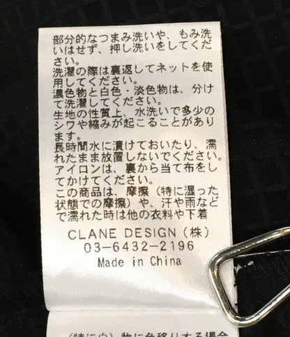 クラネ 美品 半袖シャツ SHEER PLAID VOLUME SLEEVE レディース SIZE 2 CLANE