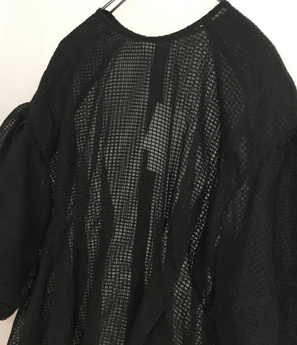 クラネ 美品 半袖シャツ SHEER PLAID VOLUME SLEEVE レディース SIZE 2 CLANE