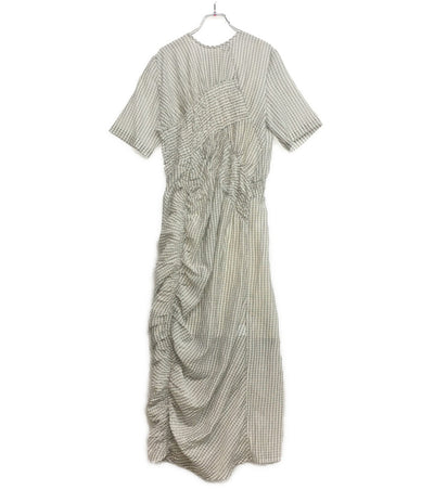 クラネ 美品 半袖ワンピース RANDOM SHIRRING 18112-5182 レディース SIZE 2 CLANE