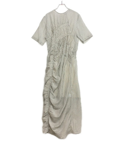 クラネ 美品 半袖ワンピース RANDOM SHIRRING 18112-5182 レディース SIZE 2 CLANE