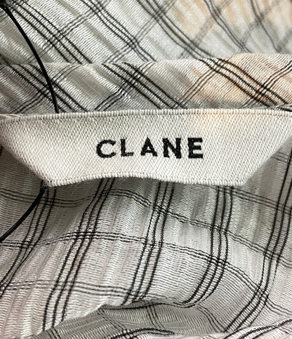クラネ 美品 半袖ワンピース RANDOM SHIRRING 18112-5182 レディース SIZE 2 CLANE