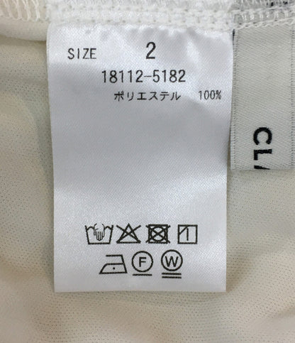 クラネ 美品 半袖ワンピース RANDOM SHIRRING 18112-5182 レディース SIZE 2 CLANE