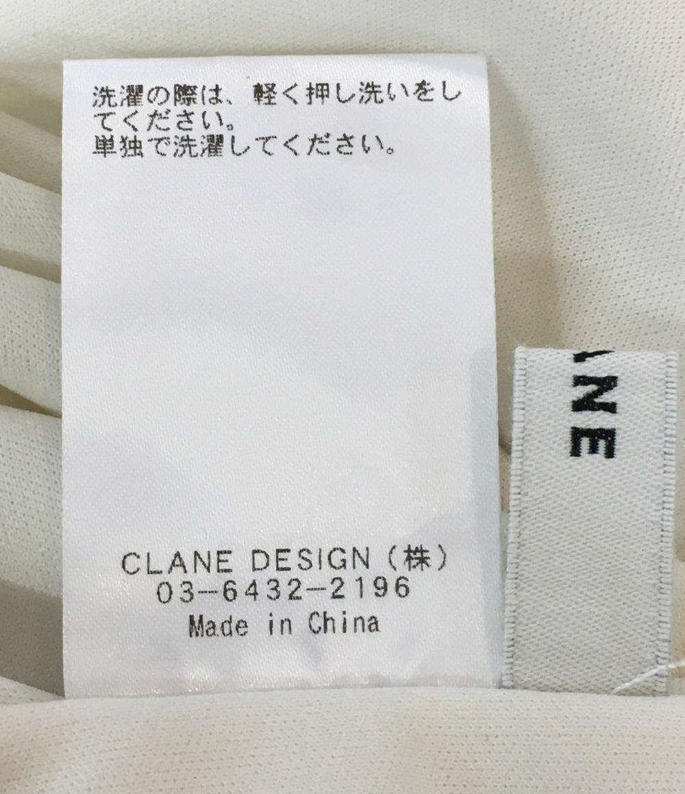 クラネ 美品 半袖ワンピース RANDOM SHIRRING 18112-5182 レディース SIZE 2 CLANE