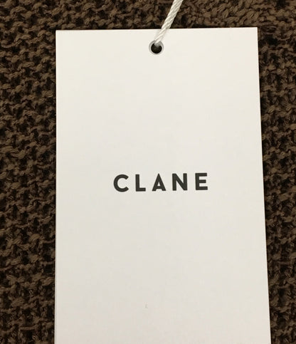 クラネ 美品 ローゲージ半袖ニット CROPPED CROCHET KNIT TOPS レディース SIZE 2 CLANE